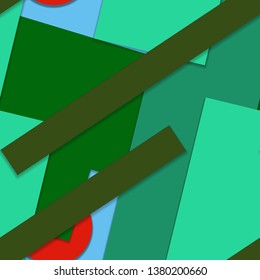 Flat material design - Creative vector trend seamless.