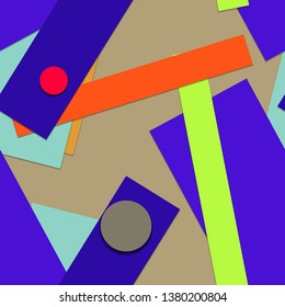 Flat material design - Creative vector trend seamless.