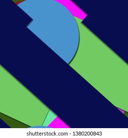 Flat material design - Creative vector trend seamless.