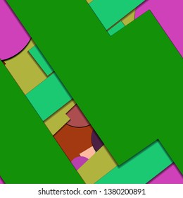 Flat material design - Creative vector trend seamless.