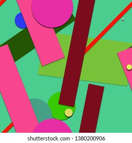 Flat material design - Creative vector trend seamless.