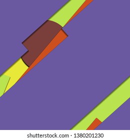 Flat material design - Creative vector trend seamless.