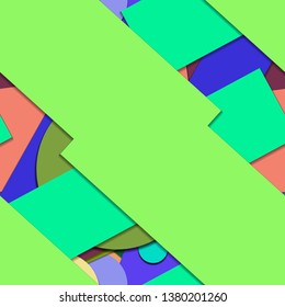 Flat material design - Creative vector trend seamless.