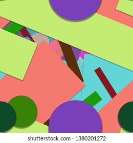 Flat material design - Creative vector trend seamless.