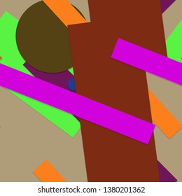 Flat material design - Creative vector trend seamless.