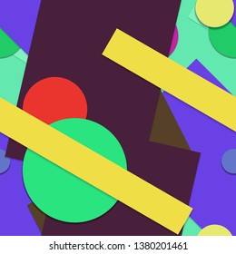 Flat material design - Creative vector trend seamless.