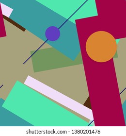 Flat material design - Creative vector trend seamless.