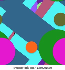 Flat material design - Creative vector trend seamless.