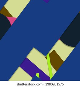 Flat material design - Creative vector trend seamless.