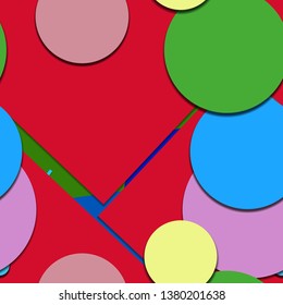 Flat material design - Creative vector trend seamless.