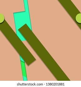 Flat material design - Creative vector trend seamless.