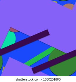 Flat material design - Creative vector trend seamless.