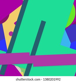 Flat material design - Creative vector trend seamless.