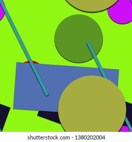 Flat material design - Creative vector trend seamless.