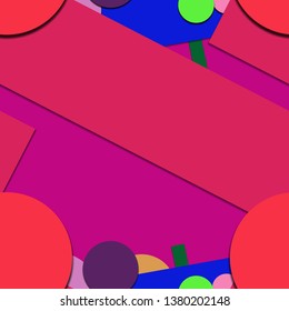 Flat material design - Creative vector trend seamless.