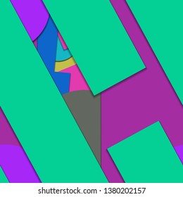 Flat material design - Creative vector trend seamless.