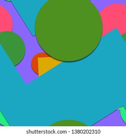 Flat material design - Creative vector trend seamless.