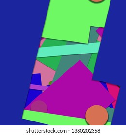 Flat material design - Creative vector trend seamless.