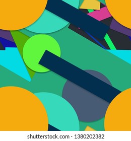 Flat material design - Creative vector trend seamless.