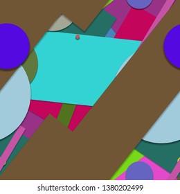 Flat material design - Creative vector trend seamless.