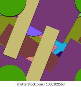 Flat material design - Creative vector trend seamless.