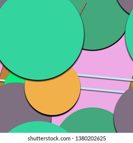 Flat material design - Creative vector trend seamless.