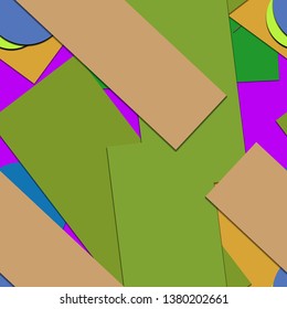 Flat material design - Creative vector trend seamless.
