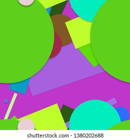 Flat material design - Creative vector trend seamless.