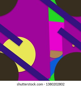 Flat material design - Creative vector trend seamless.