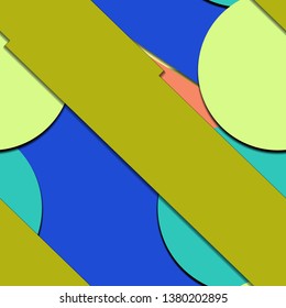 Flat material design - Creative vector trend seamless.