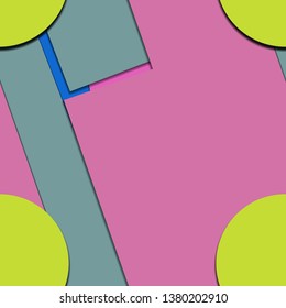 Flat material design - Creative vector trend seamless.