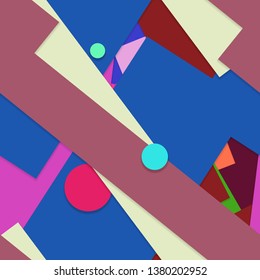 Flat material design - Creative vector trend seamless.