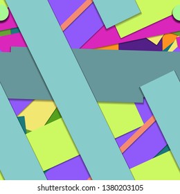 Flat material design - Creative vector trend seamless.