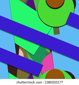 Flat material design - Creative vector trend seamless.