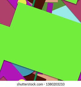 Flat material design - Creative vector trend seamless.