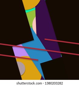 Flat material design - Creative vector trend seamless.