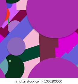 Flat material design - Creative vector trend seamless.
