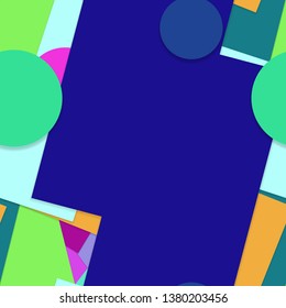 Flat material design - Creative vector trend seamless.