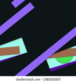 Flat material design - Creative vector trend seamless.