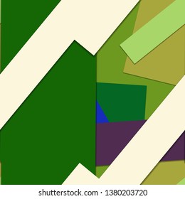 Flat material design - Creative vector trend seamless.