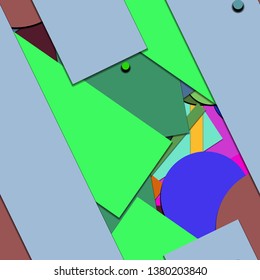 Flat material design - Creative vector trend seamless.