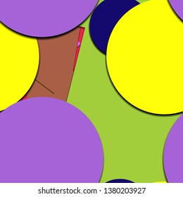 Flat material design - Creative vector trend seamless.