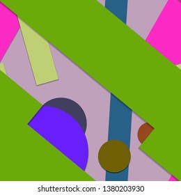 Flat material design - Creative vector trend seamless.