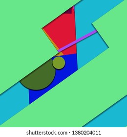 Flat material design - Creative vector trend seamless.