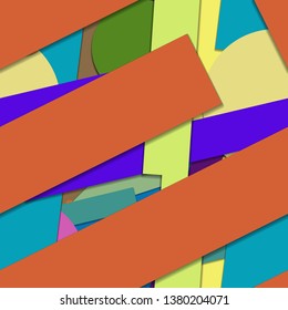 Flat material design - Creative vector trend seamless.