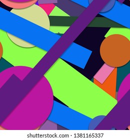 Flat material design - Creative vector trend seamless.