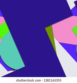 Flat material design - Creative vector trend seamless.