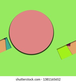 Flat material design - Creative vector trend seamless.