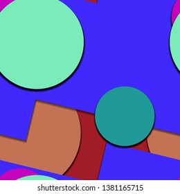 Flat material design - Creative vector trend seamless.