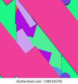 Flat material design - Creative vector trend seamless.